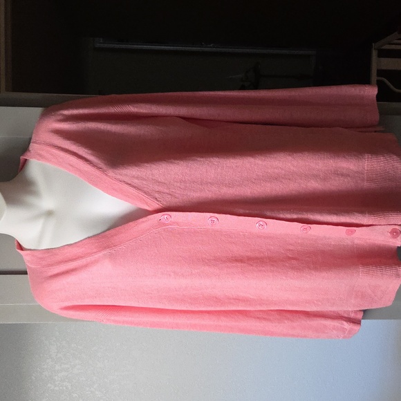 Talbots Tops - Talbots Light Pink V-Neck Cardigan